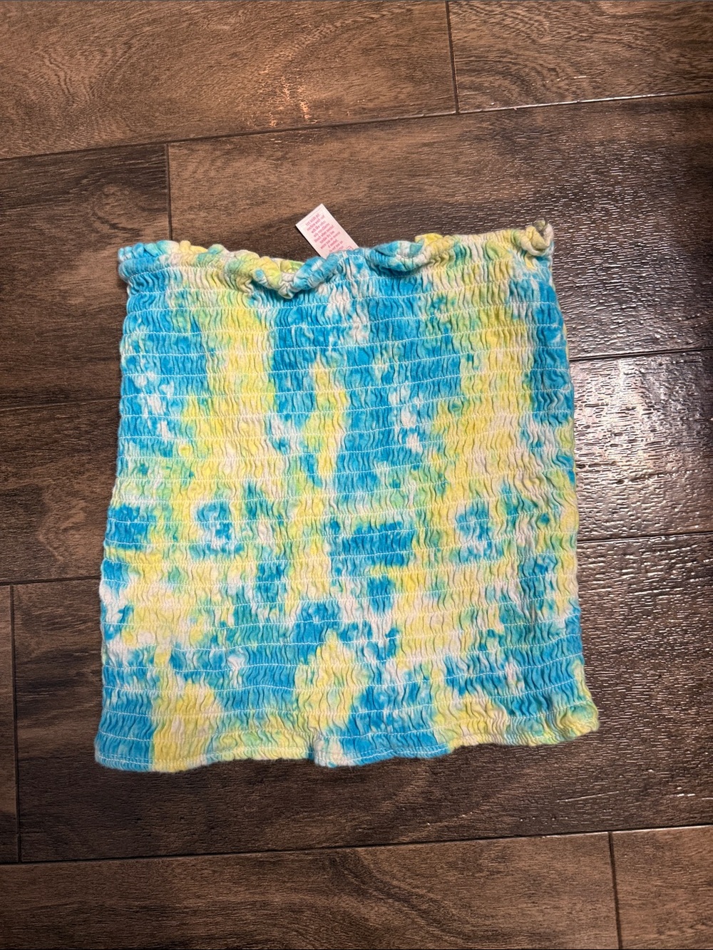 Justice Blue, Yellow & White tube top sz 8